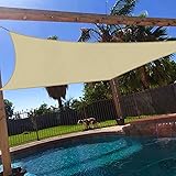 Windscreen4less 12' x 14' Sun Shade Sail Rectangle Outdoor Canopy Cover UV Block for Backyard Porch Pergola Deck Garden Patio