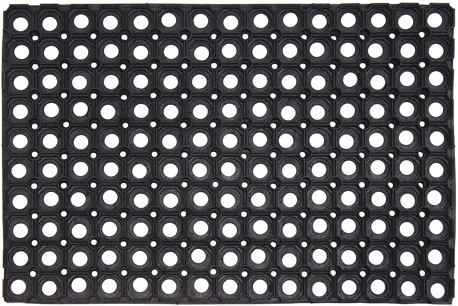 VL Rubber Door Mat 40x60cm – Textured Drainage Door Mats Outdoor with Quick-Dry Channels – Multi-Purpose Outdoor Mat for Entryway, Garden, Mudroom, Shed or Porch (Pack of 1)