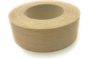 Edge Supply White Oak 3 in x 10 ft Roll, Wood Veneer Edgebanding Preglued - Flexible Wood Tape, Easy Iron On with Hot Melt Adhesive. Smooth Sanded Finish. Made in USA