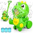TOY Life Dinosaur Bubble Lawn Mower for Toddler with 3 Bubble Solutions, Bubble Mower for Toddlers, Kids Toy Lawn Mower, Leaf Blower Bubble Machine for Kids, Bubble Lawnmower, Outdoor Toddler Toys