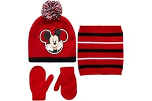 Disney Baby Boys' Mickey Mouse Cold Weather Set - Hat, Gloves or Mittens, Gaiter (2T-7)