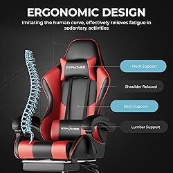 GTPLAYER Gaming Chair, Computer Chair with Footrest