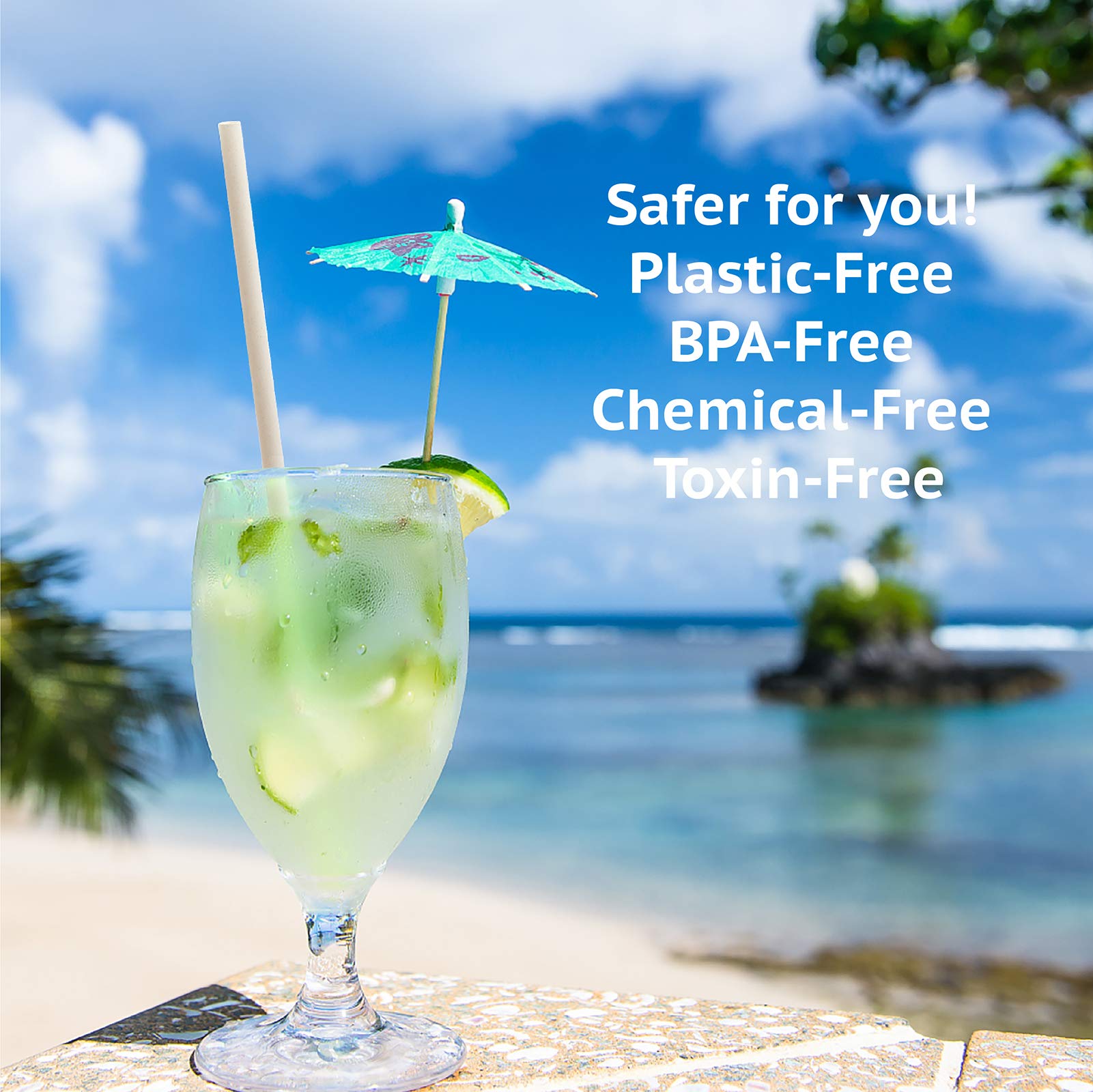 Biodegradable Straws made of Natural Plant | 200 PCS 7.8'' Compostable Eco-Friendly Drinking Straws Disposable | Durable for Hot & Cold Drinks - Image 6