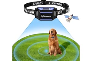 GPS Wireless Dog Fence, Electric Dog Collar Fence,Adjustable Warning Strength, Pet Containment System for Outdoor, Suitable f