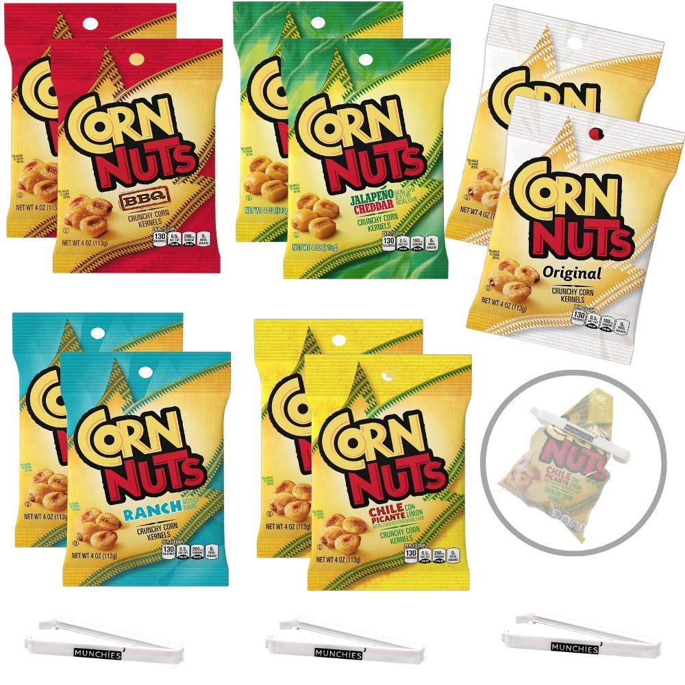 Munchie Box Corn Nuts Variety Pack 4oz Size (Pack of 10