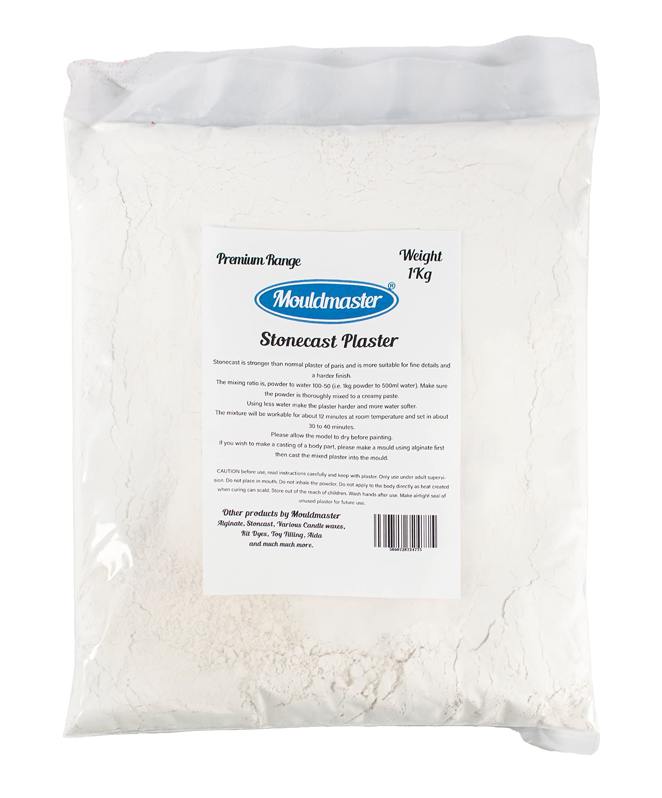 Mouldmaster Premium Stonecast Plaster 1KG, White