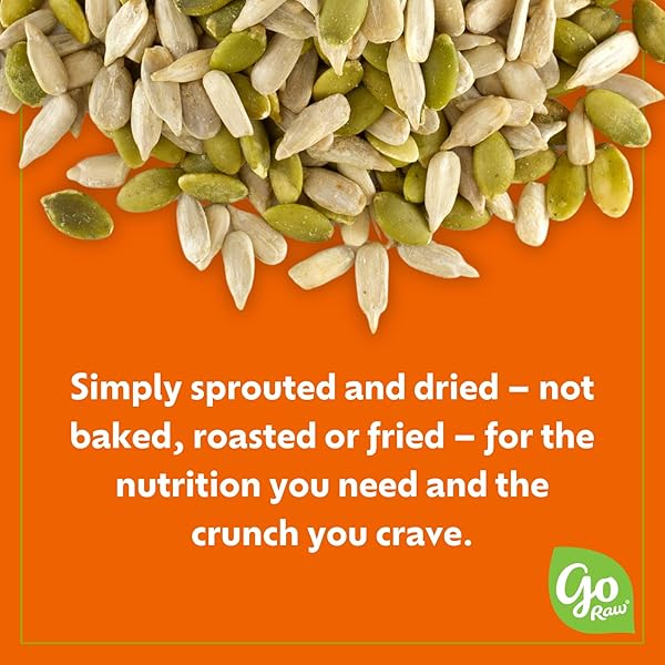 GO RAW ORGANIC SPROUTED PUMPKIN & SUNFLOWER SEEDS, 10 OZ, SEA SALTED, KETO, KOSHER, SUPERFOOD