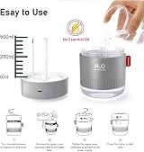 Vintoney Humidifier 500ml Cool Mist Night Light USB Quiet Auto-Off view 6
