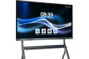 EUNIVON Interactive Whiteboard, 75'' 4K UHD Smart Whiteboard, Interactive Touch Screen Smartboard, Smart Board for Classroom and Business (Wall Mount Included)