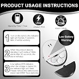 GBULTR 2pcs 130dB Window Vibration Alarm Sensor Ultra Slim Stick-on Security view 4