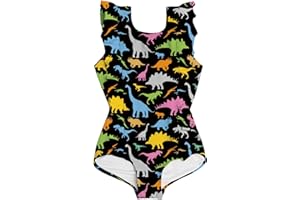 ALISISTER Toddler Little Girls Swimsuit Ruffle Bathing Suit One Piece Swimsuit Summer Swimwear 2-7 Years