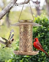 HouseSapp Solar Bird Feeder Outdoors Hanging 2.5LBs Metal Garden Lantern view 3