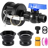 275-330 Gallon IBC Tote Hose Adapter, 2" Camlock Adapter, 2 "Fine, and 2" Coarse Thread,3/4" GHT PVC Faucet Garden Hose Connector