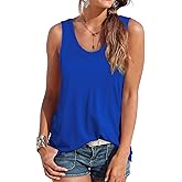 OFEEFAN Womens Tank Tops Sleeveless Scoop Neck Loose Fit Summer Clothes