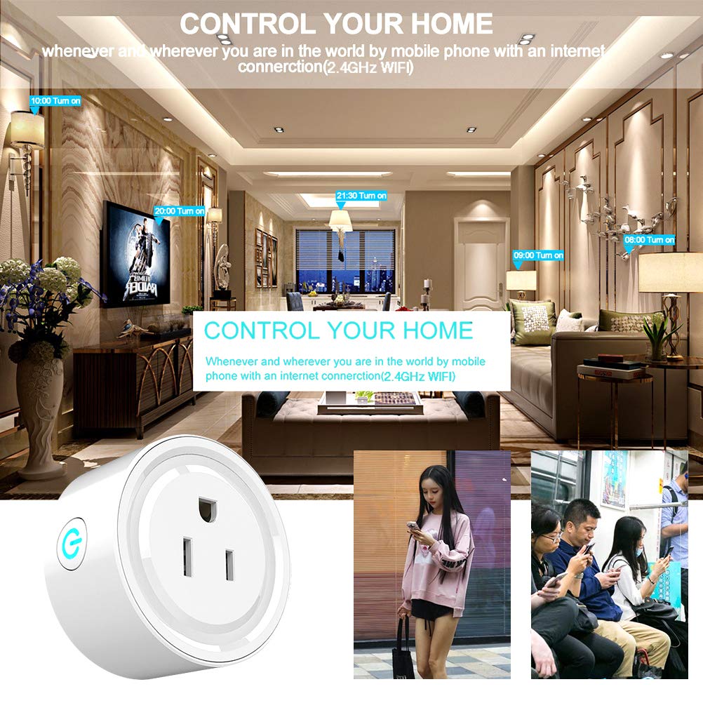 Smart Plug 3 Packs,Mini Wifi Outlet Compatible with Amazon Alexa and Google Assistant,Socket with Timer Function,No Hub Required, Remote Control Your Devices from Anywhere, ETL Certified