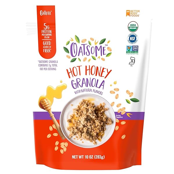 OATSOME HOT HONEY GRANOLA, 5G PROTEIN, GLUTEN FREE,...