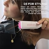 Denman D3 Curly Hair Brush Cherry Blossom 7 Row Styling Brush view 4