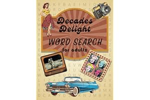 Decades Delight Word Search: Large Print Nostalgic Word Hunt Book for Adults, Seniors, and Teens | Word Find Time Capsule & Brain Games Retro Trivia (SparkJoy)
