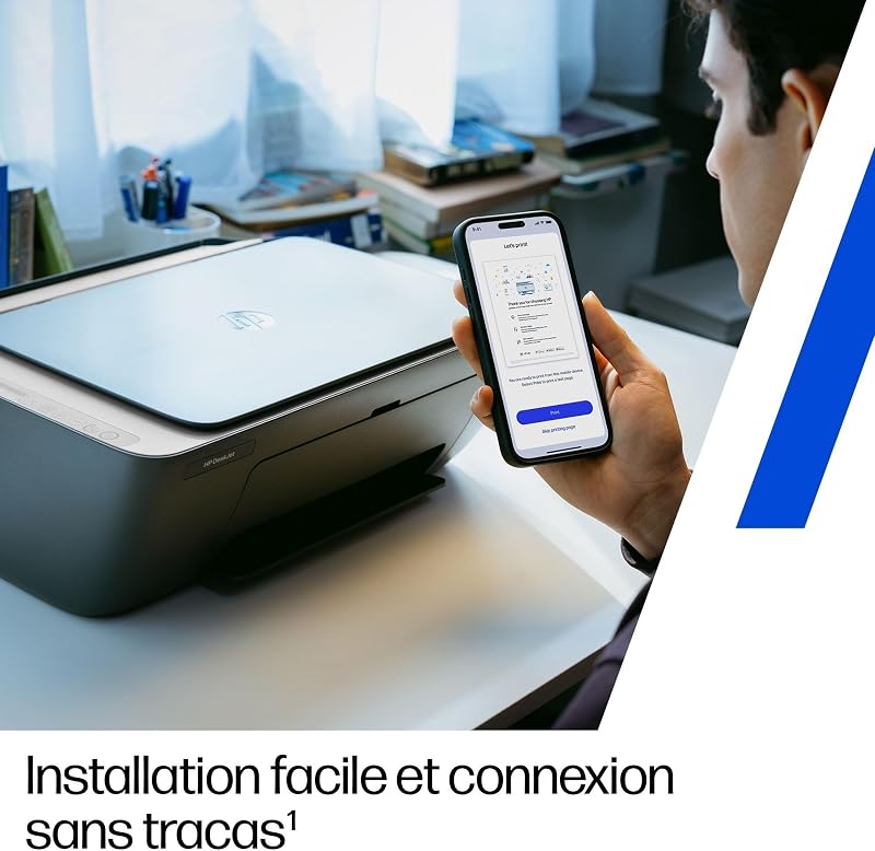 DeskJet 2920, 89F97B, Imprimante Multifonction, Jet d’Encre A4 Couleur, Recto/Verso Manuel, 7,5 ppm, Wi-FI, 3 Mois d'InstantInk Inclus, Noire