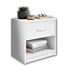 Stella-Trading-Pepe-en-Blanco-Mesita-de-Noche-Sencilla-con-un-cajon-Adecuada-para-Cualquier-Cama-y-Dormitorio-Madera