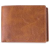 WisePoint Bifold Wallets, PU Leather Slim Wallet Credit Card Wallet for Men and Boys, Lightweight Men's Wallet Thin Wallet for Work, Shopping, Travel (brown)