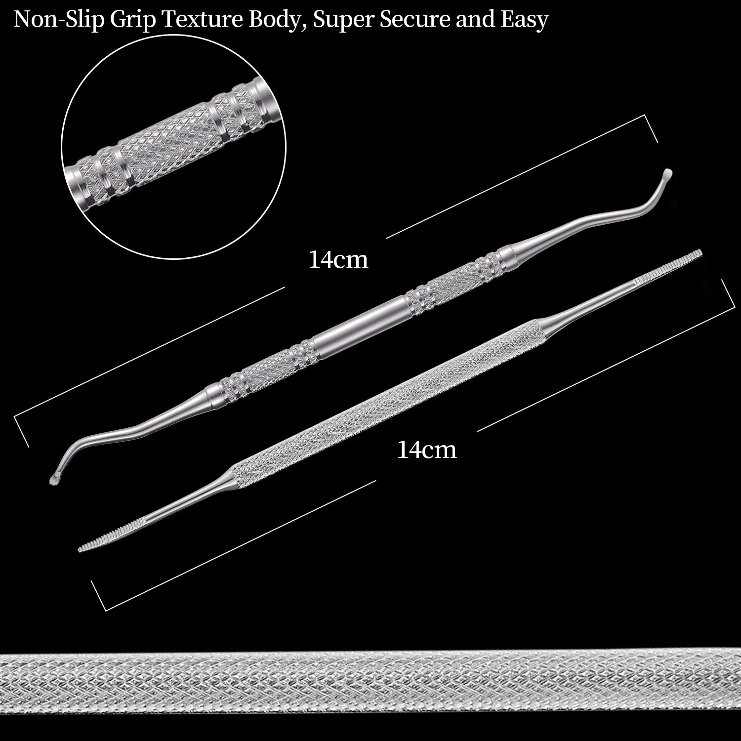 2PCS Ingrown Toenail File and Lifter with Storage Case,YINYIN100% Stainless Steel ingrown toenail tool,Double Sided Professional Grade Nail Cleaner Tool: Beauty