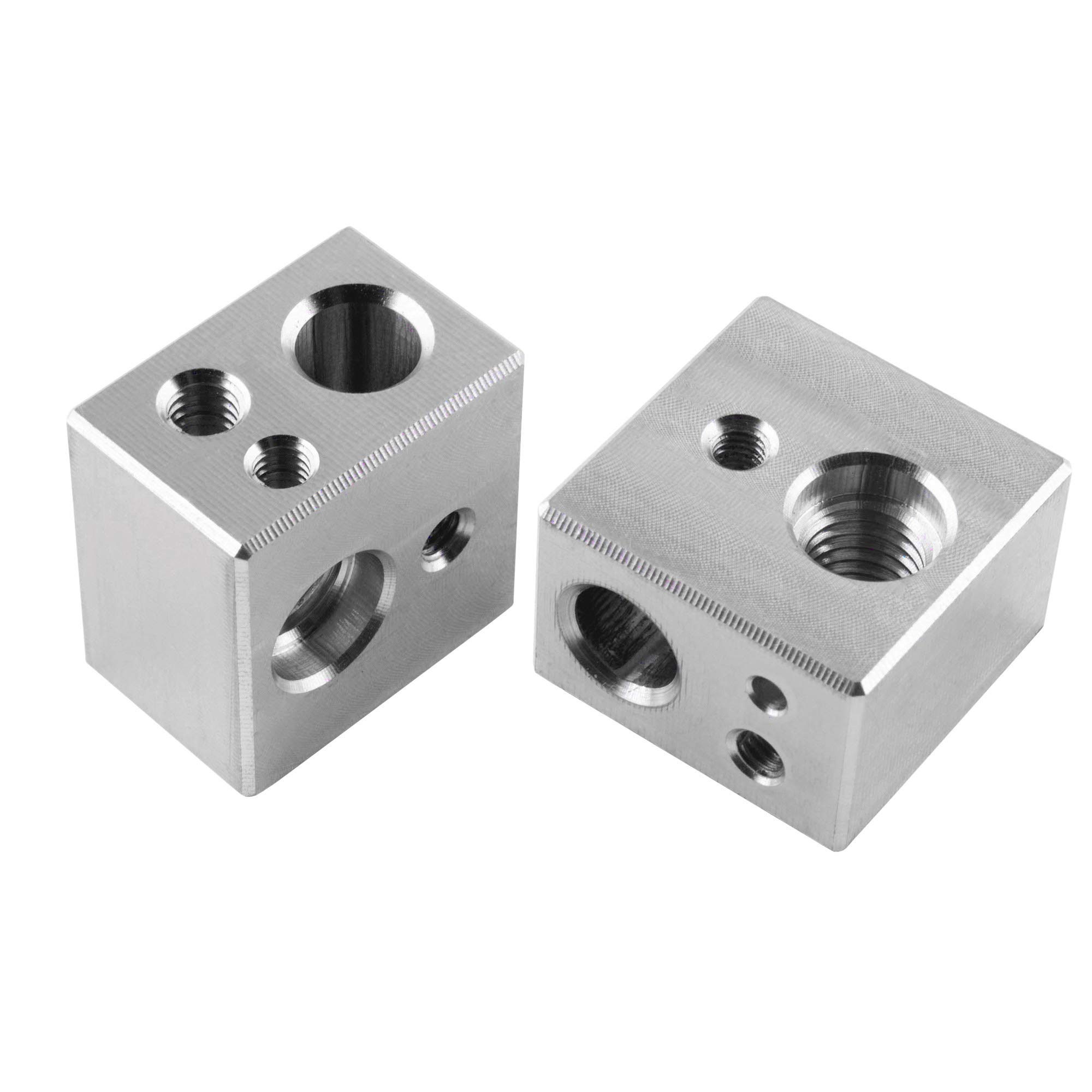Kweiny MK10 Heater Block 2PCS for 3D Printer Hotend Improved Version Fit with M3 and M4 Thermistor