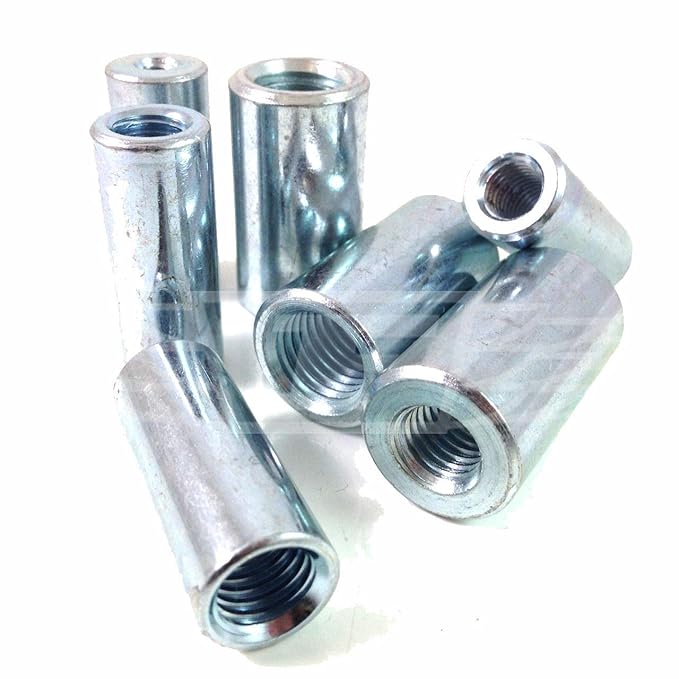 Pack of 5, M12 to M10 Threaded Bar/Rod / Stud Connectors/Reducers Zinc