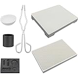 6pcs Graphite Crucible Set, Ingot Mold Set High Purity Graphite Torch Melting Casting Kit for Metal,Gold,Silver and Copper In