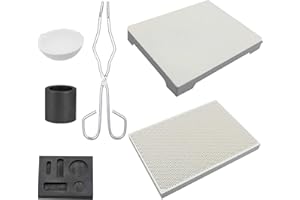 6pcs Graphite Crucible Set, Ingot Mold Set High Purity Graphite Torch Melting Casting Kit for Metal,Gold,Silver and Copper In