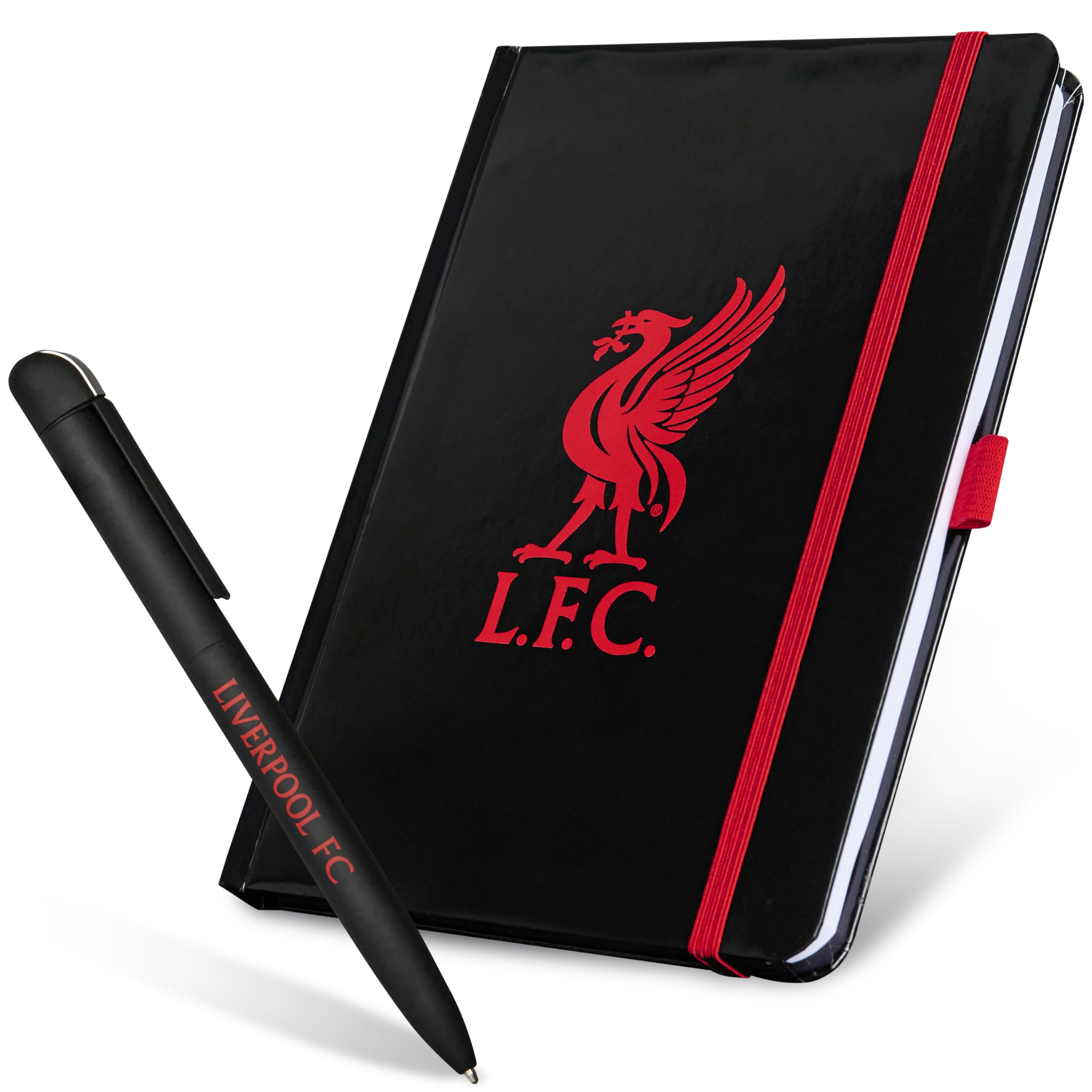Liverpool F.C. Stationery Set with Lined Notebook & Ballpoint Pen, Stationery Supplies Work Office Gifts for Men