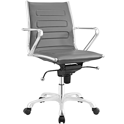 Amazon Com Lexmod Ascend Mid Back Office Chair In Gray