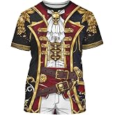 Men’s Halloween Costume T Shirt 3D Graphic Tee Funny Short Sleeve Crew Neck Shirt for Party Cosplay