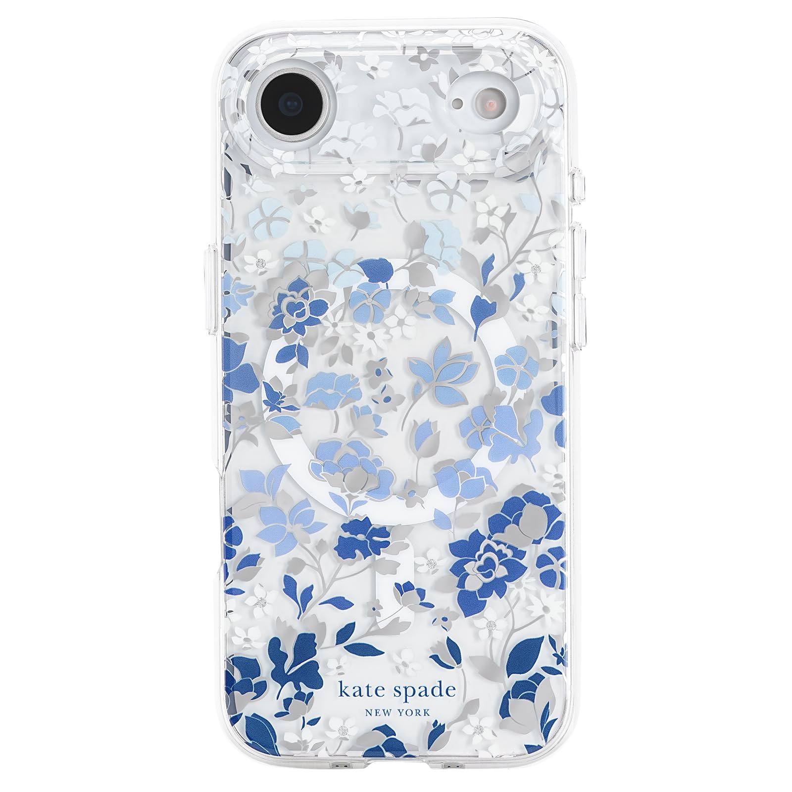 kate spade new york iPhone Air Case - Compatible with MagSafe - Designer Phone Case - Flowerbed Blue Gems