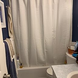 Amazon Com Short Shower Curtain With 66 Inch Length Fabric