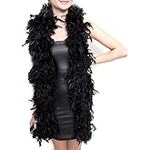 SACASUSA 100g Turkey Chandelle Feather Boas 6 Feet Long Beautiful Vibrant Color (20 Colors to Pick)