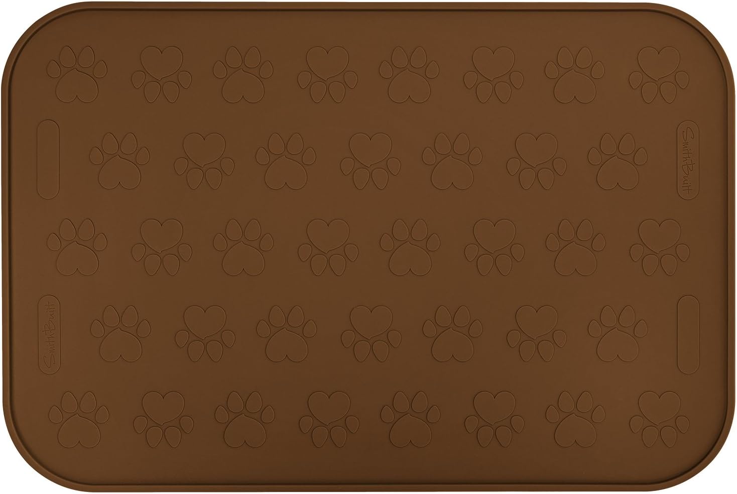 SmithBuilt 19" x 12" Dog Food Mat - Waterproof Non-Slip Silicone Cat Pet Bowl Feeding Placemat
