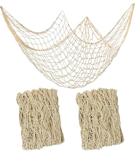 Amazon.com: Natural Big Pack Fish Net - 6' x 24' (1 Pc.) - Perfect for Coastal Themed Events, Photo Shoots, & Creative DIY Projects : Home & Kitchen Amazon.com: Natural Big Pack Fish Net - 6' x 24' (1 Pc.) - Perfect for Coastal Themed Events, Photo Shoots, & Creative DIY Projects : Home & Kitchen