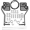 Go Kart Big Pedals with 71" Throttle Cable, Upgrade Go Cart Brake Throttle Star Large Pedals Kit for 212cc 196cc Road Rocket Azusa and Most Go Kart, DIY Youth GoKart Frame Parts Black Accessories