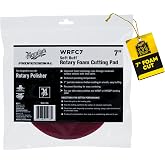 Meguiar's 7" Soft Buff Rotary Foam Cutting Pad WRFC7 - Professional Paint Correction for Removing Heavy Defects - Heavy Cut Pad for Use with a Rotary Buffer, 1 Count