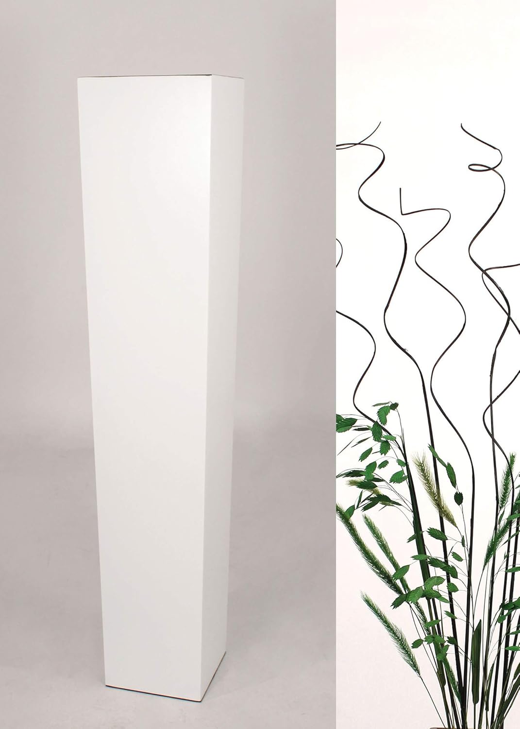 Green Floral Crafts - 36 inch Tapered Tall Floor Vase - Solid White