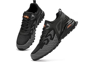 Kricely Men's Trail Running Shoes Non Slip Hiking Shoes Tennis Shoes Fashion Sneakers Workout Footwear