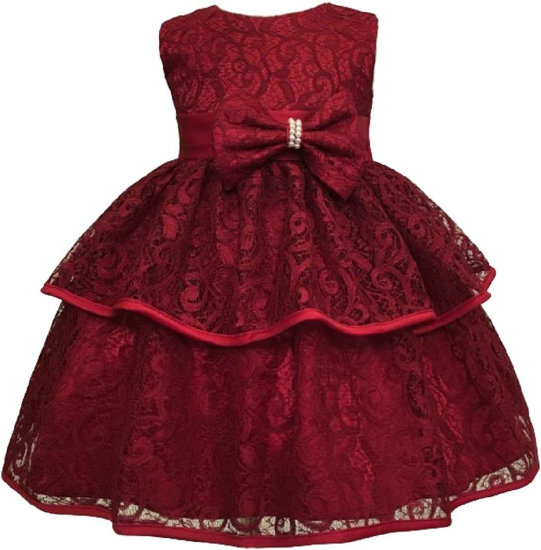Synthetic a-line (SY-Dress_200_1-2Years_Mahrum Red_12-24 Months)