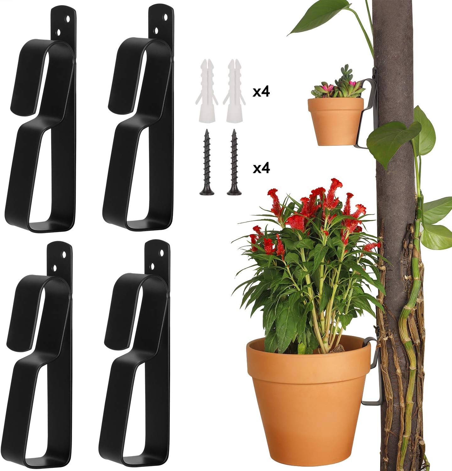 ChasBete - Ganchos flotantes para macetas de 10 cm a 23 cm, Gancho ...