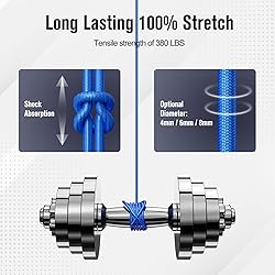 DASKIGO Elastic Bungee Shock Cord 3-8mm