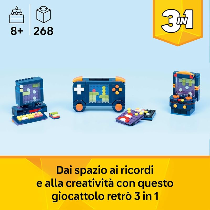 Creator 3 in 1 Console di gioco retrò 31380