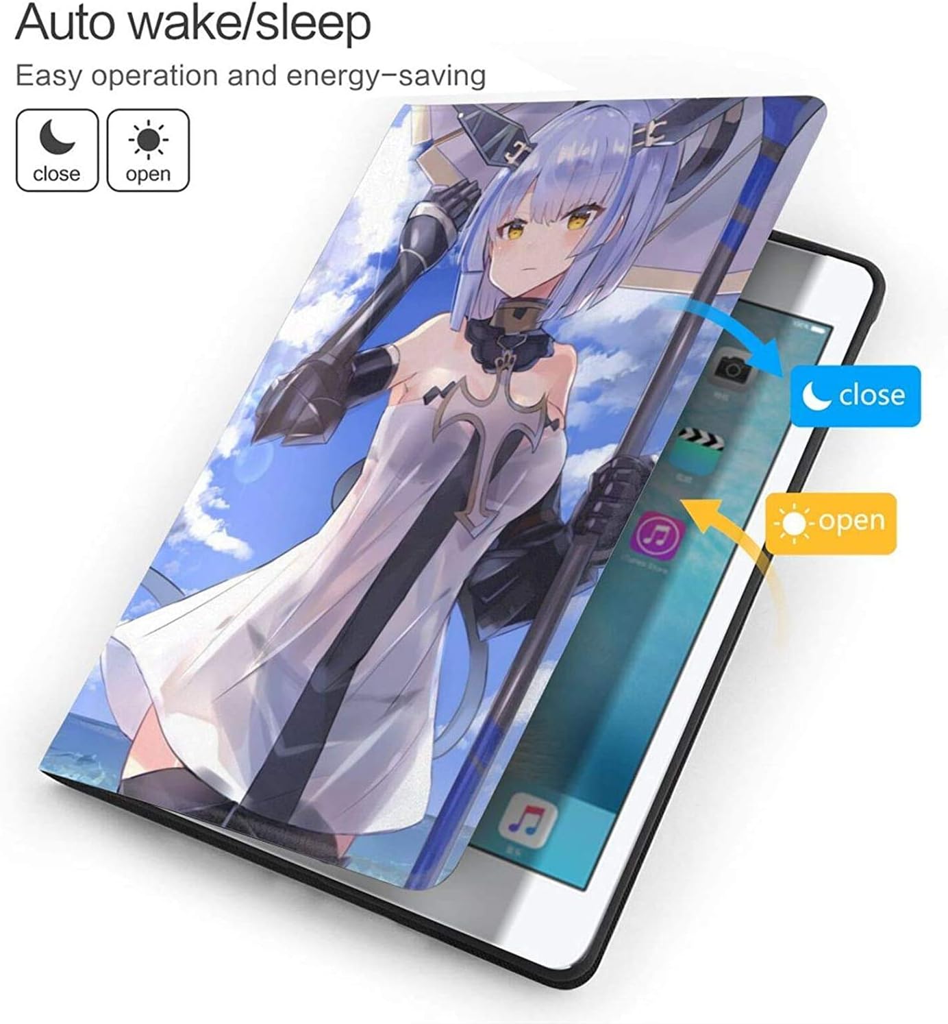 Amazon タブレットケース アズールレーン Ipad 7th 10 2 Inch ケース Ipad Air3 Pro 10 5inch 専用カバー スタンド機能 軽量 薄型 高級puレザー製 耐衝撃 防水ケース 新型 衝撃 純正 本革 オートスリープ スリープ解除機能 傷つけ防止 手帳型ケース アニメ おしゃれ 二