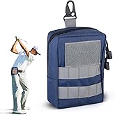 DUXCIYHTA Golf Balls Bag,Molle Golf Tees Holder Pouch For Golf Rangefinder Storage,Zipper Golf Accessories Bag for Men And Women