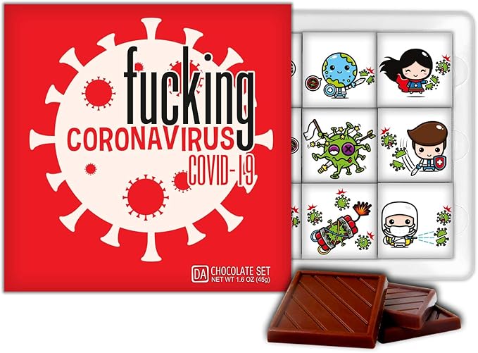 DA CHOCOLATE Candy Souvenir Fucking CORONAVIRUS COVID19 Chocolate Gift