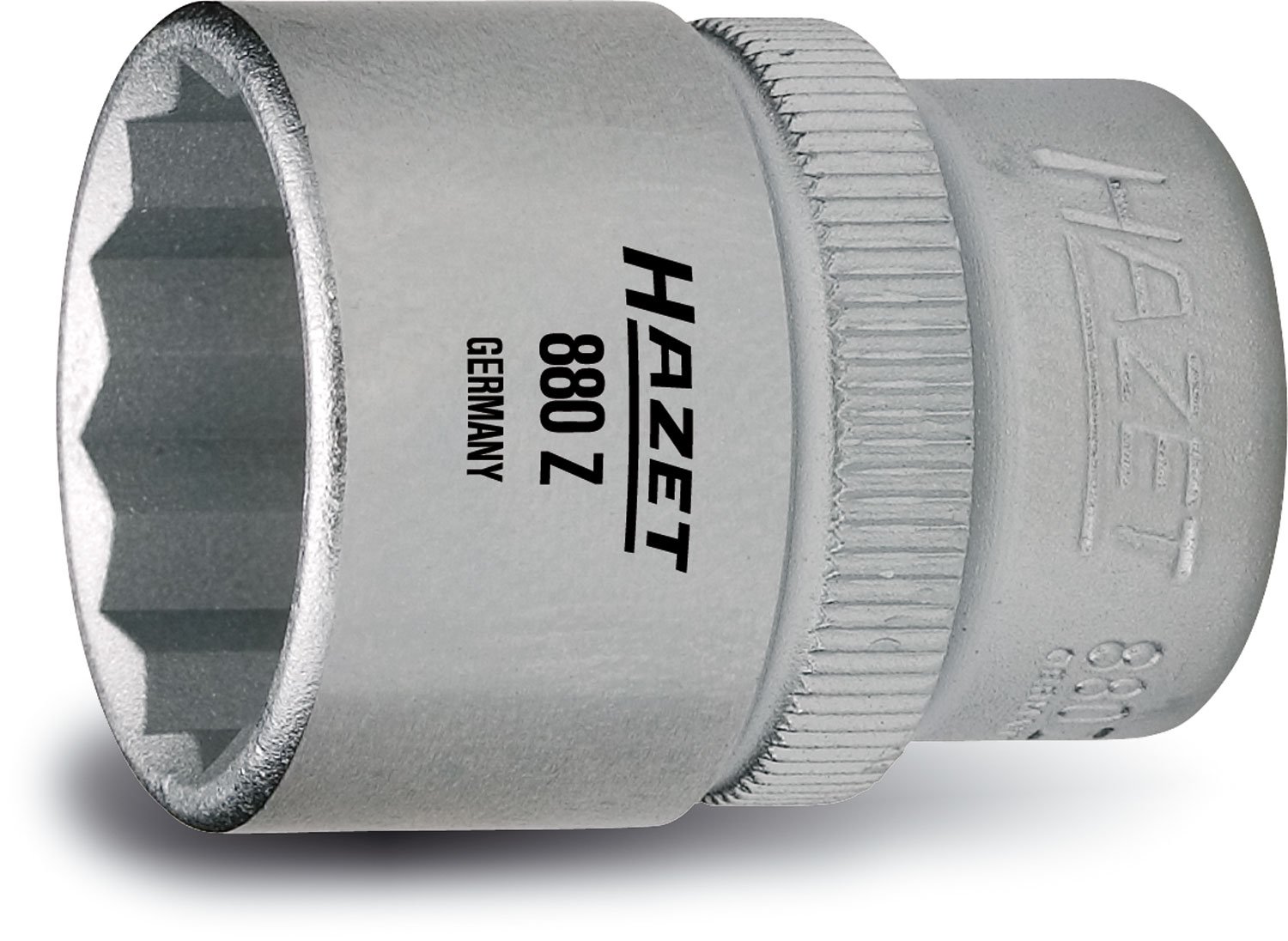 HAZET 880Z-19 31.5 mm 12-Point Traction Profile Socket - Chrome-Plated/Polished